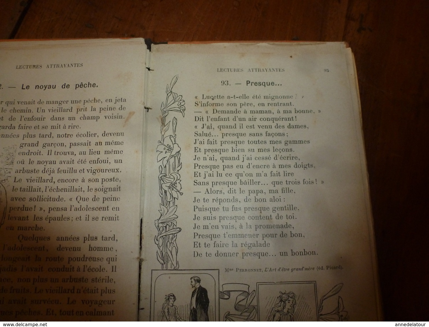 1908 Les LECTURES ATTRAYANTES -  récits choisis des auteurs les plus intéressants