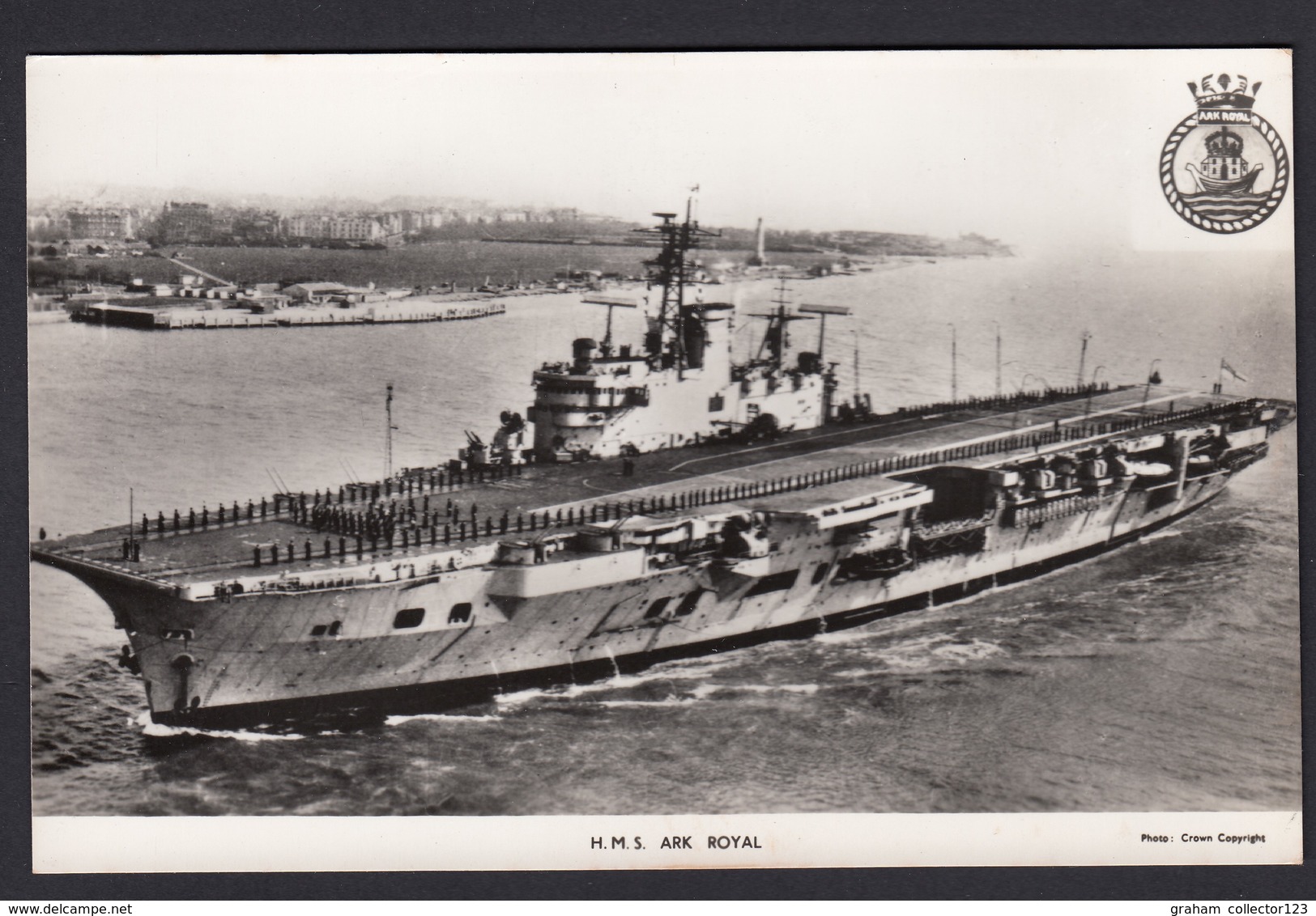 RPPC Modern Real Photo Postcard HMS Ark Royal Royal Navy Ship Boat RP PC - Warships