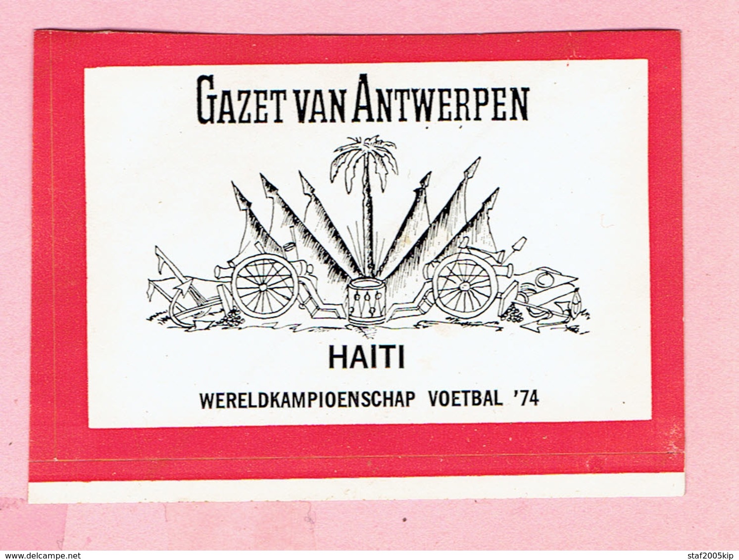 Sticker - Wereldkampioenschap Voetbal 1974 - G.V.A. - HAITI - Autocollants