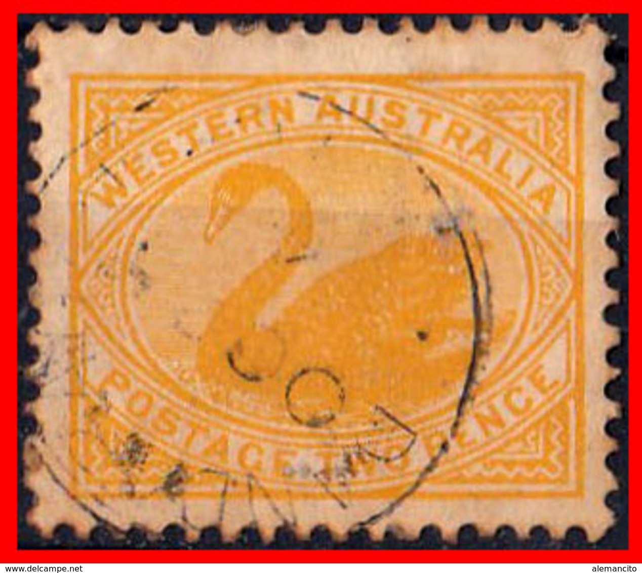 AUSTRALIA (OCEANIA)  SELLO WESTERN AUSTRALIA 1898 - Usados