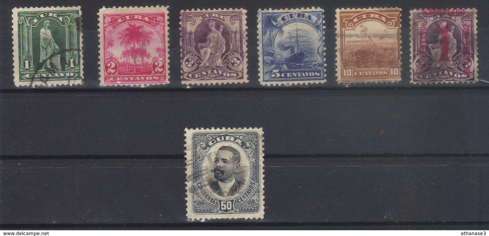 CUBA  N°s 142,143,144,145,146,147,152   (1899_1905) - Usati