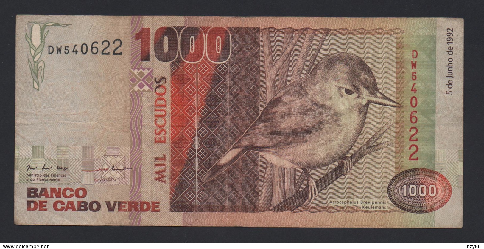 Banconota Capo Verde - 1000 Escudos - 1992 - Cape Verde