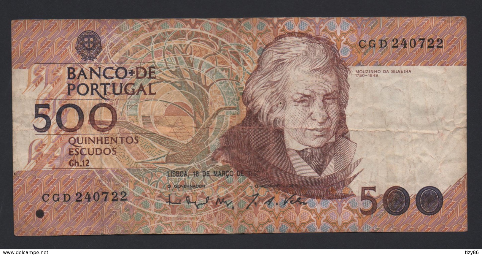 Banconota Portogallo  500 Escudos 1982 - Portogallo