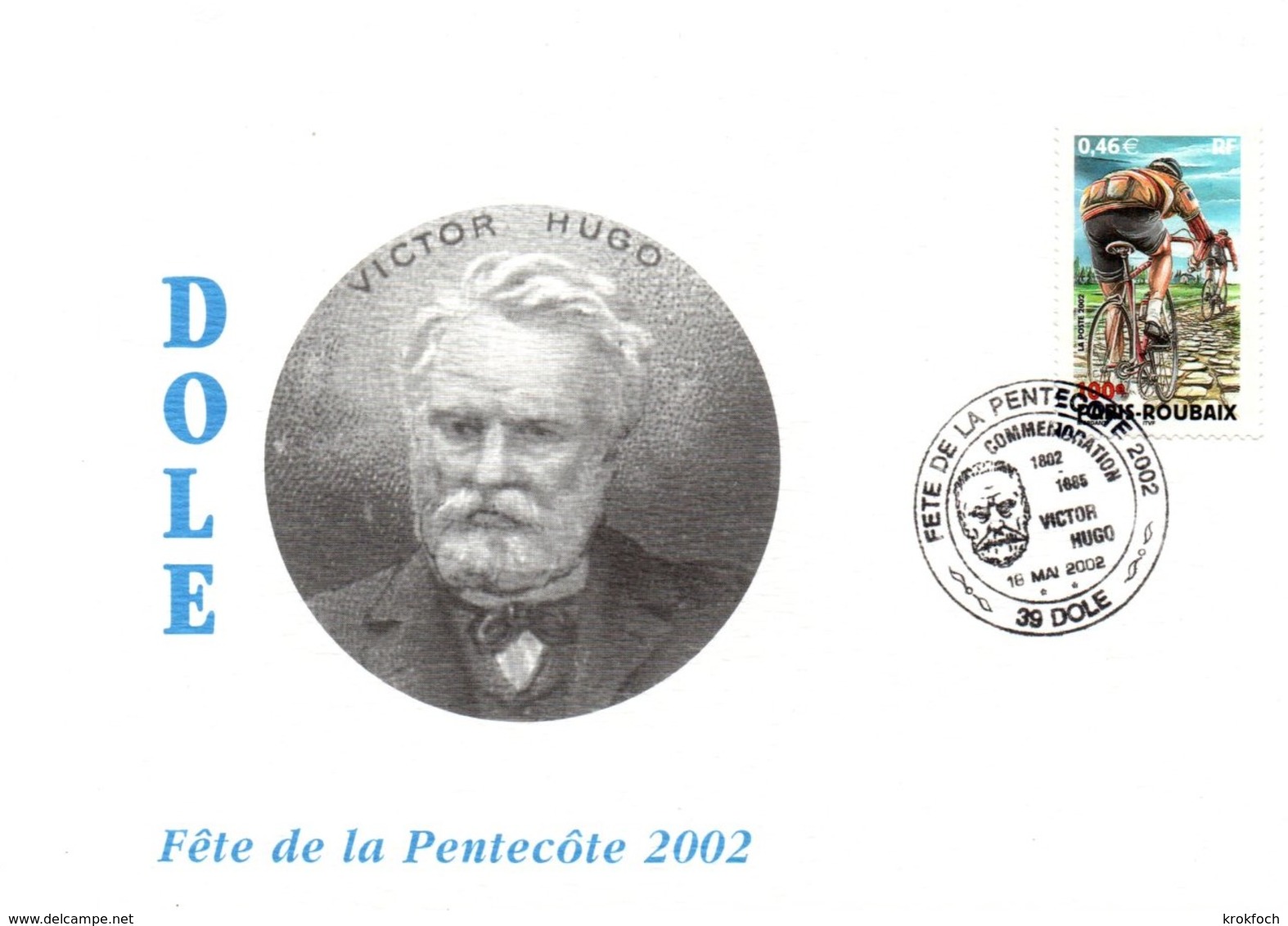 Dole Pentecôte 2002 - BT Victor Hugo - Carte - Commemorative Postmarks