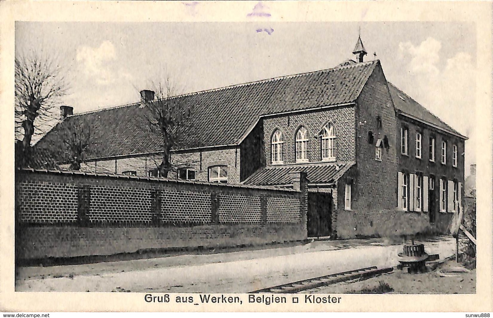 Gruss Aus Werken, Belgien Kloster (feldpost 1915, Werken Tussen Diksmuide En Kortemark) - Kortemark