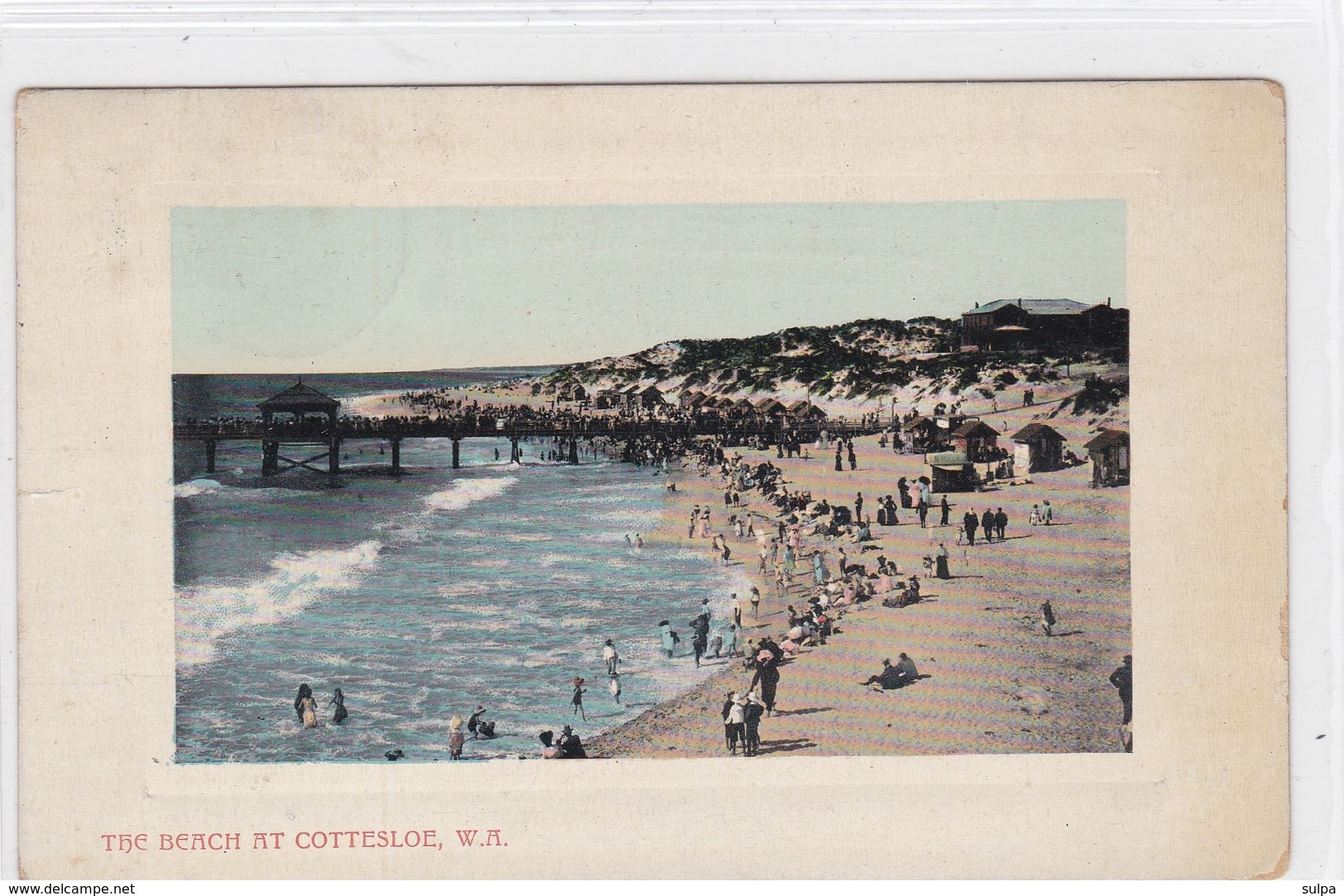 Post Card The Beach At Cottesloe, W. A. - Brieven En Documenten