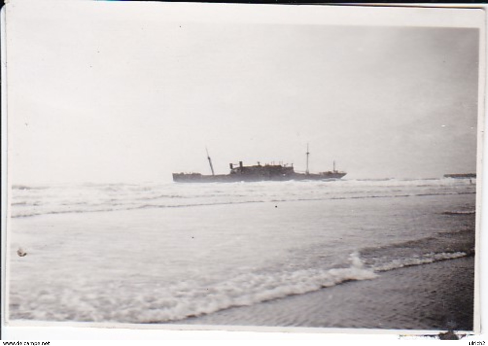 Foto Untergegangener Englischer Dampfer In Le Havre - Schiff Wrack - 2. WK -  8*5,5cm (40075) - War, Military