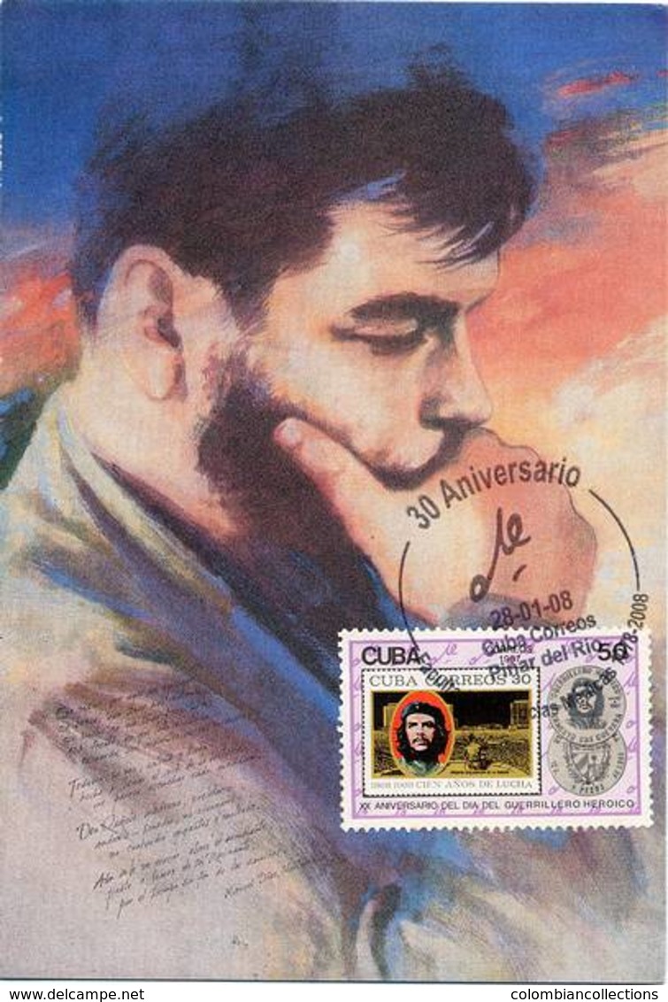 Lote PEP1320, Cuba, Postal, Postcard, Che Guevara, Cancelacion 30 Aniversario De Ciencias Medicas, 3 - Kuba