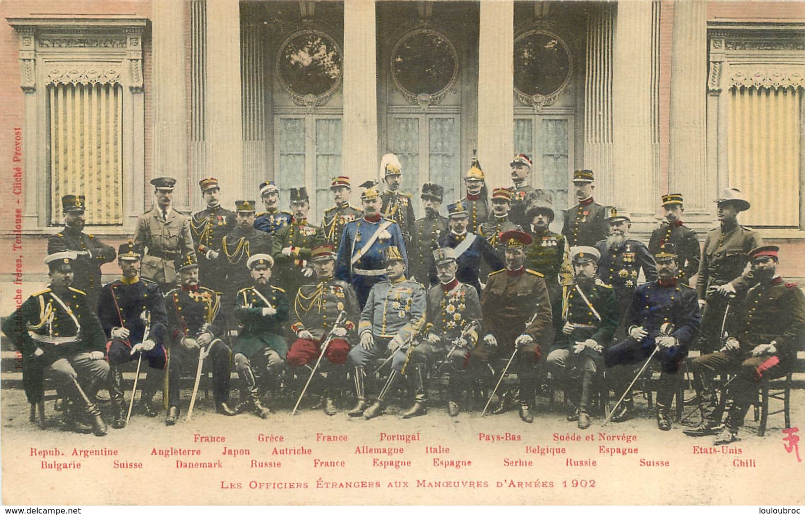 TOULOUSE LES OFFICIERS ETRANGERS AUX MANOEUVRES D'ARMEES 1902 - Toulouse