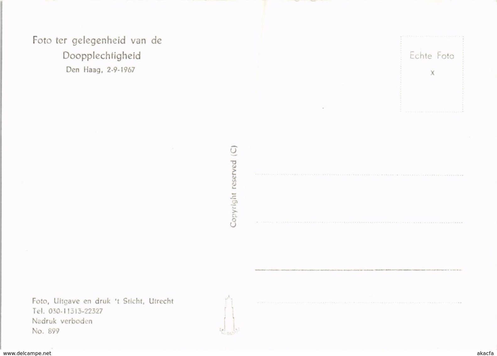 CPM De Doopplechtigheid Van ZKH Prins Willem Alexander DUTCH ROYALTY (814118) - Familles Royales