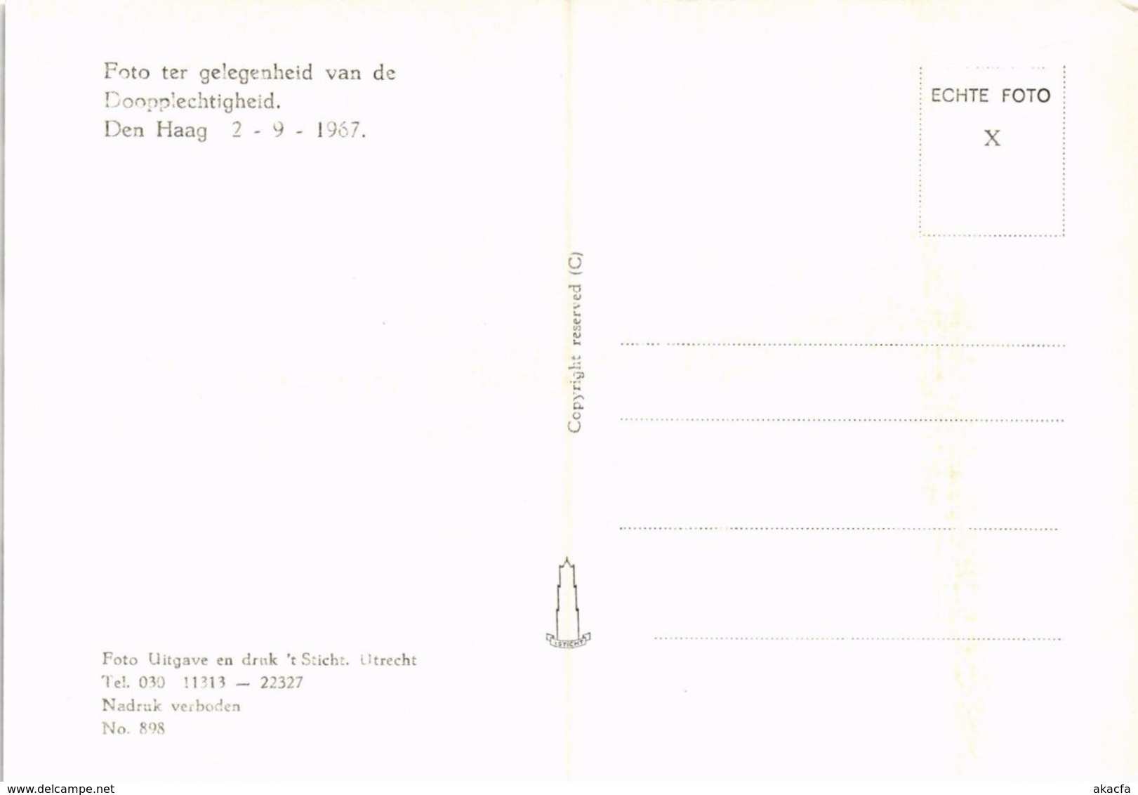 CPM De Doopplechtigheid Van ZKH Prins Willem Alexander DUTCH ROYALTY (814117) - Familles Royales