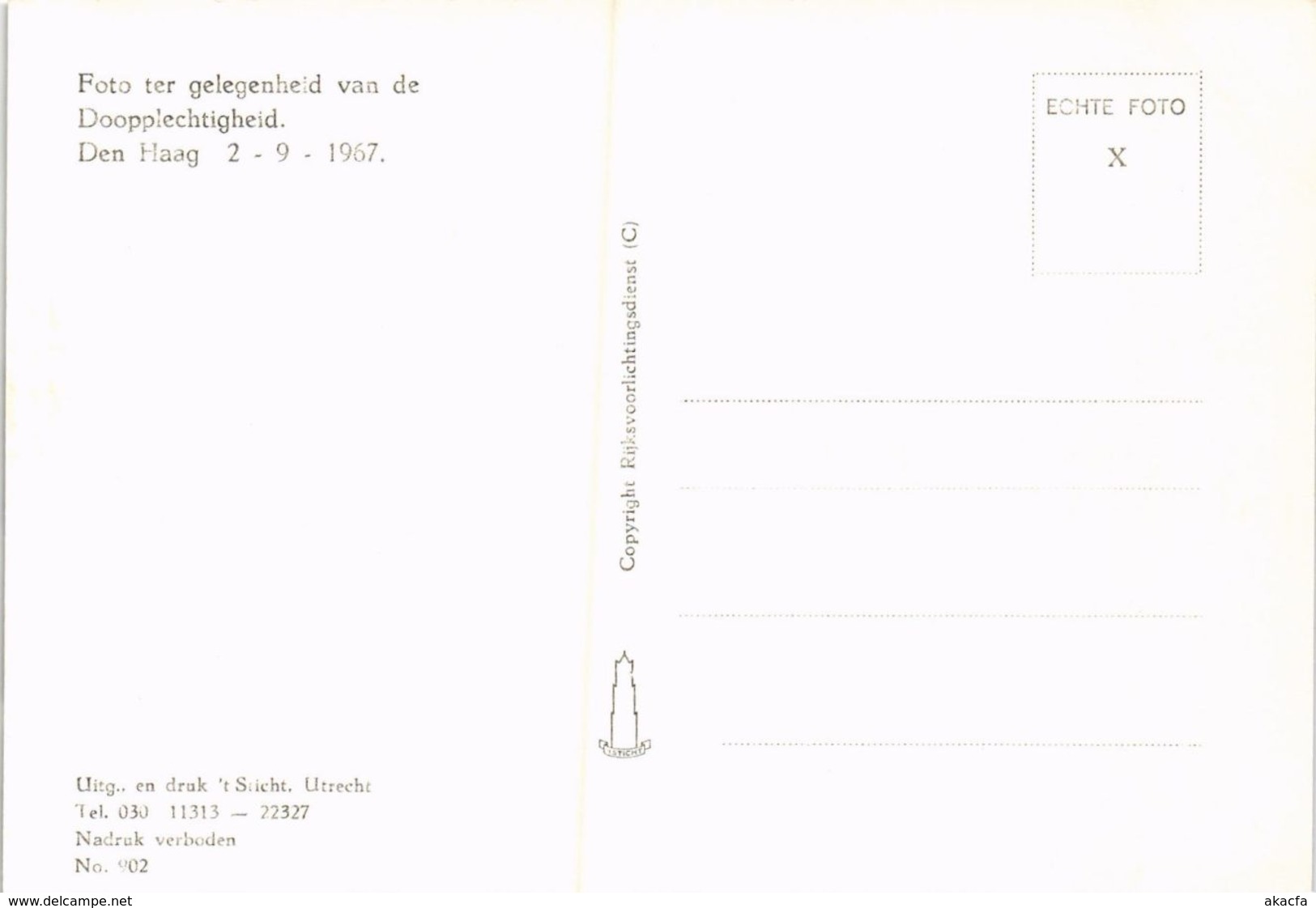 CPM De Doopplechtigheid Van ZKH Prins Willem Alexander DUTCH ROYALTY (814123) - Familles Royales