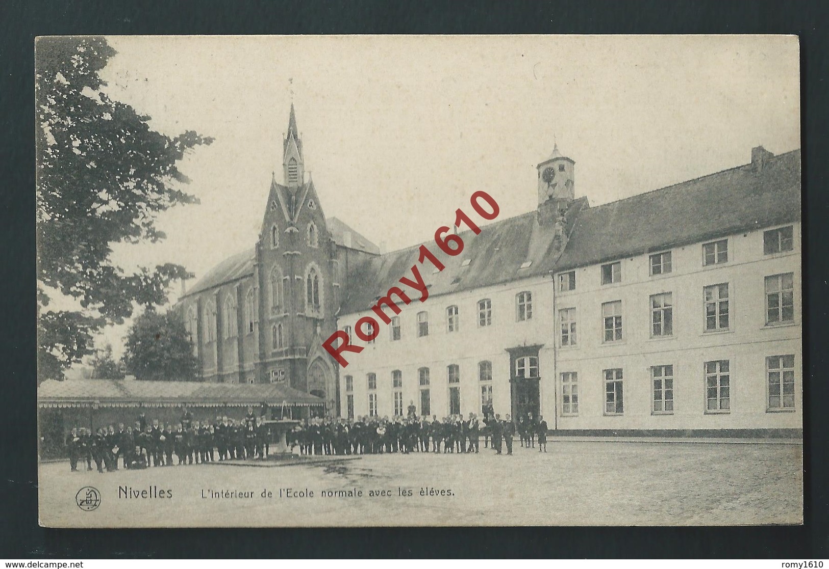 Nivelles. 1911. Ecole Normale Avec Les élèves. Scan Recto/verso - Nivelles