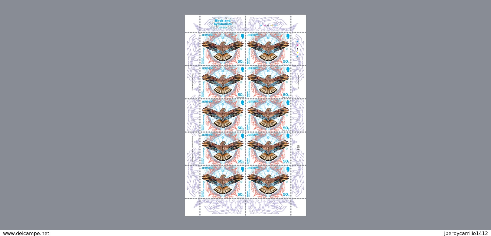 JERSEY - EUROPA 2019 - NATIONAL BIRDS & SYMBOLISH.- "AVES - BIRDS - VÖGEL - OISEAUX"-  SIX SHEETLET-SET Of 10 Stamps - 2019