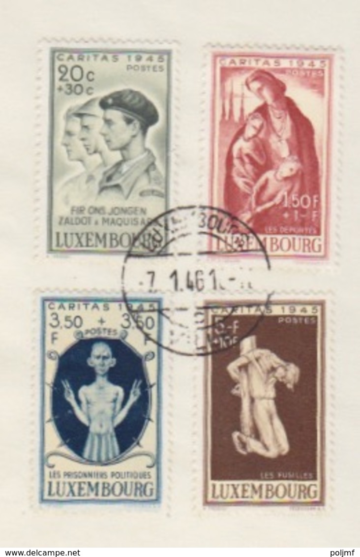 Série Caritas 1945 Oblitérée 7/01/46 (maquisards, Déportés, Prisonniers, Fusillés) + BF N° 5 Neuf - Ungebraucht