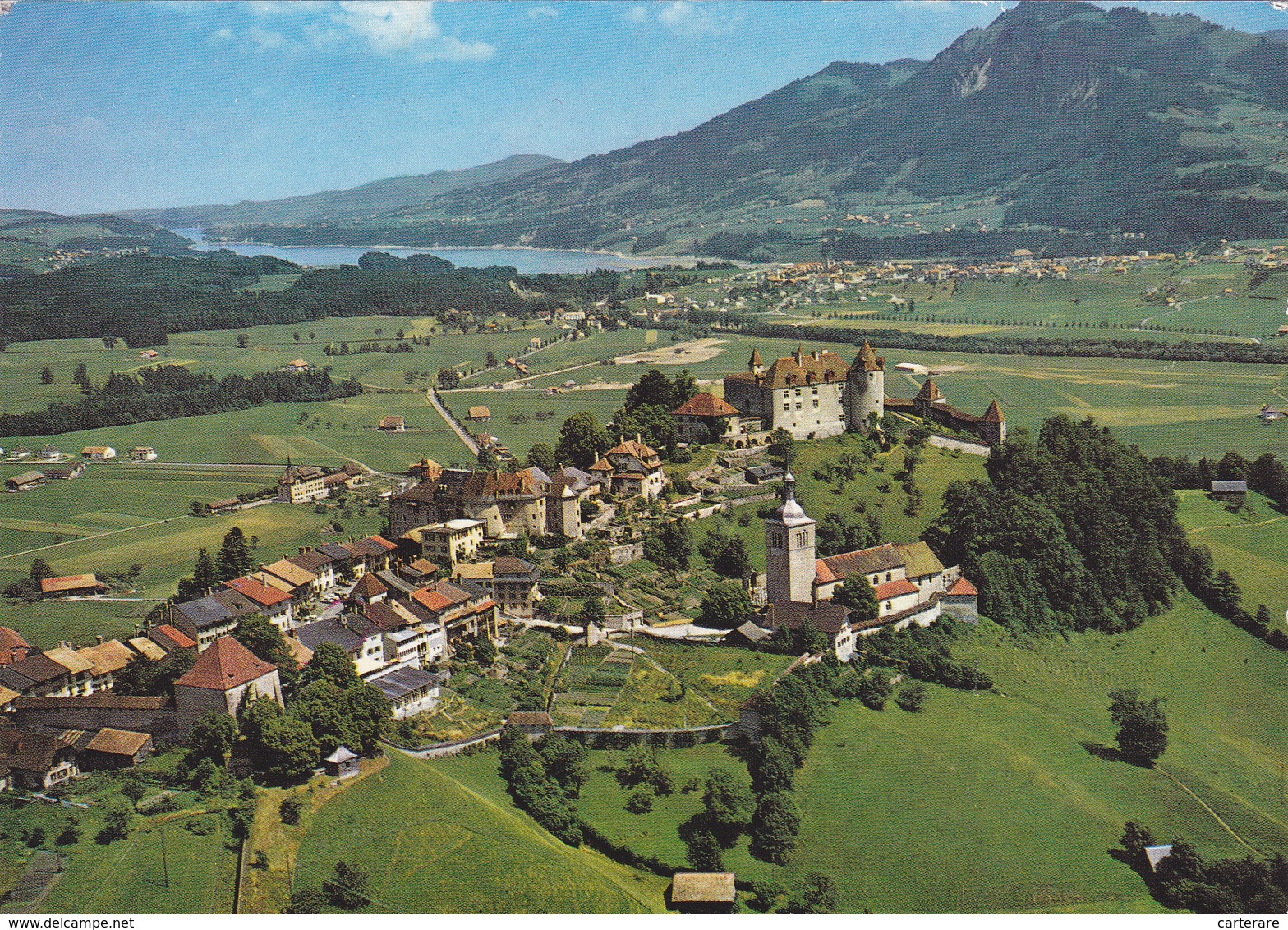 SUISSE,SWITZERLAND,SWISS, HELVETIA,SCHWEIZ,SVIZZERA ,FRIBOURG,GRUYERES,VUE AERIENNE - Fribourg