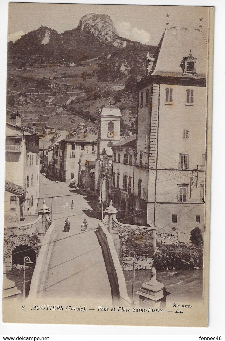 73 - MOUTIERS - Pont Et Place Saint Pierre - Animée (W60) - Moutiers