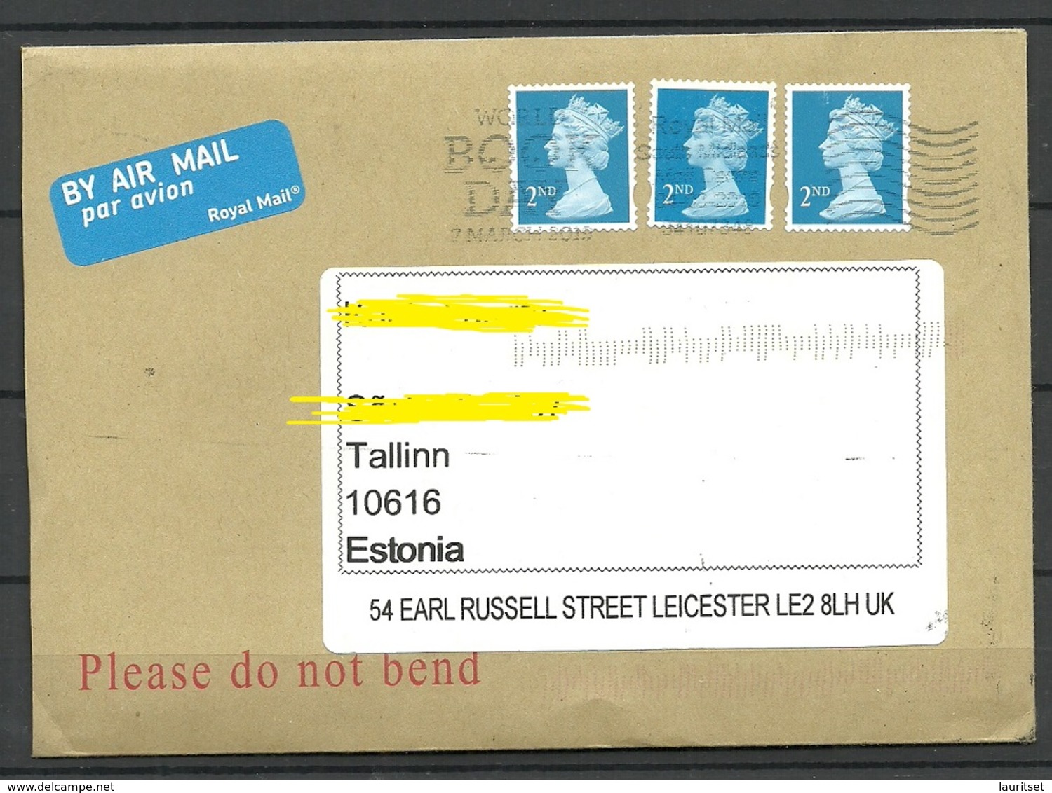 GREAT BRITAIN 2017 Air Mail Cover To Estonia Queen Elizabeth II - Covers & Documents