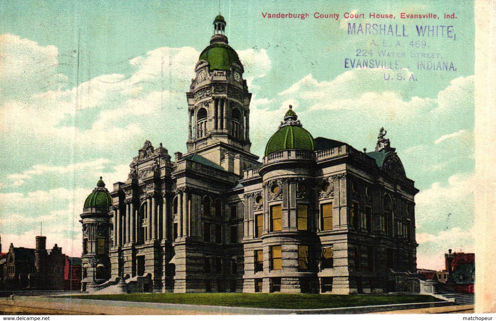 ETATS UNIS - VANDERBURGH COUNTY COURT HOUSE EVANSVILLE - Autres & Non Classés