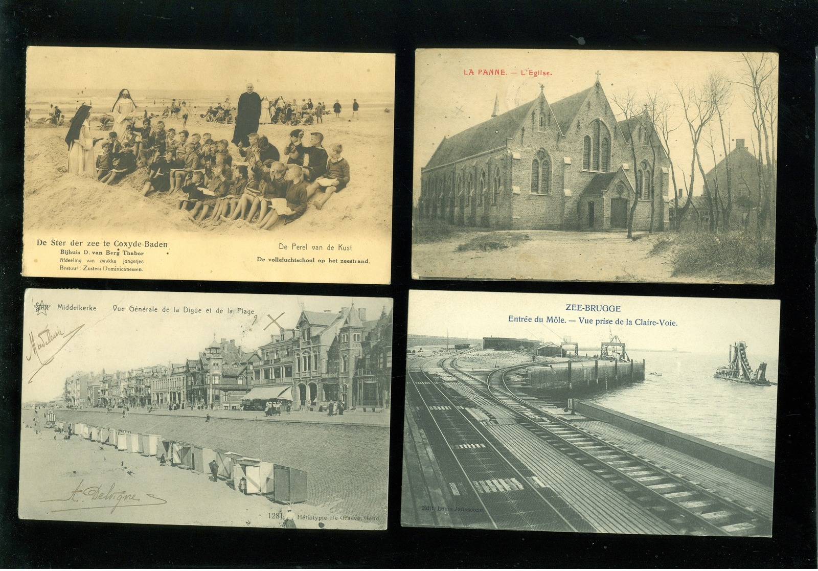 Beau lot de 60 cartes postales de Belgique  la côte      Mooi lot van 60 postkaarten van België kust - 60 scans