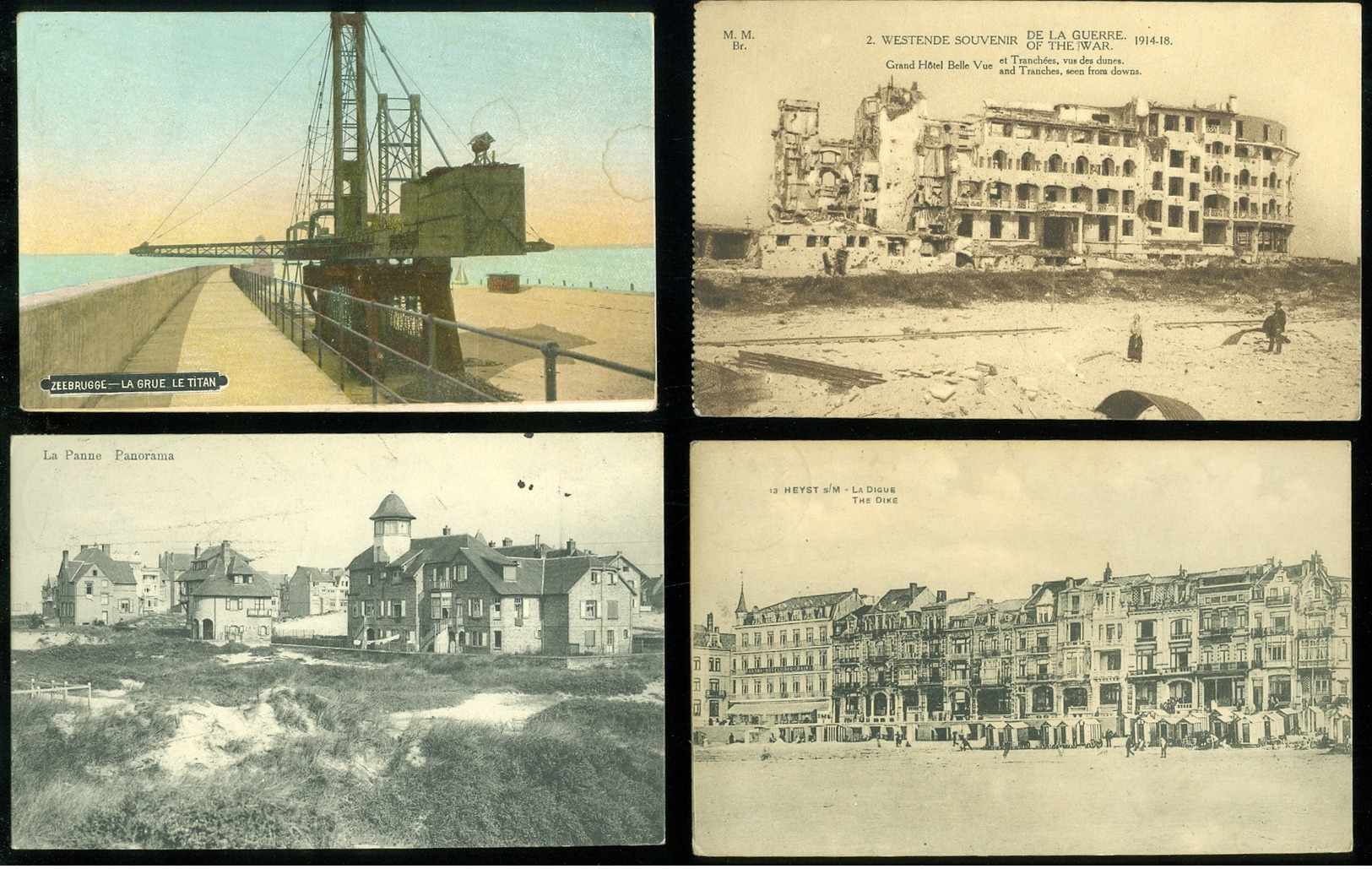 Beau lot de 60 cartes postales de Belgique  la côte      Mooi lot van 60 postkaarten van België kust - 60 scans