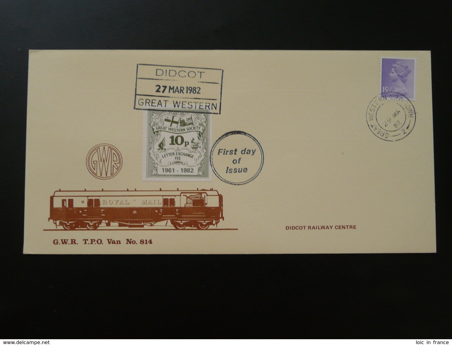 Lettre Cover Train Didcot Railway Letter GB 1982 - Treinen