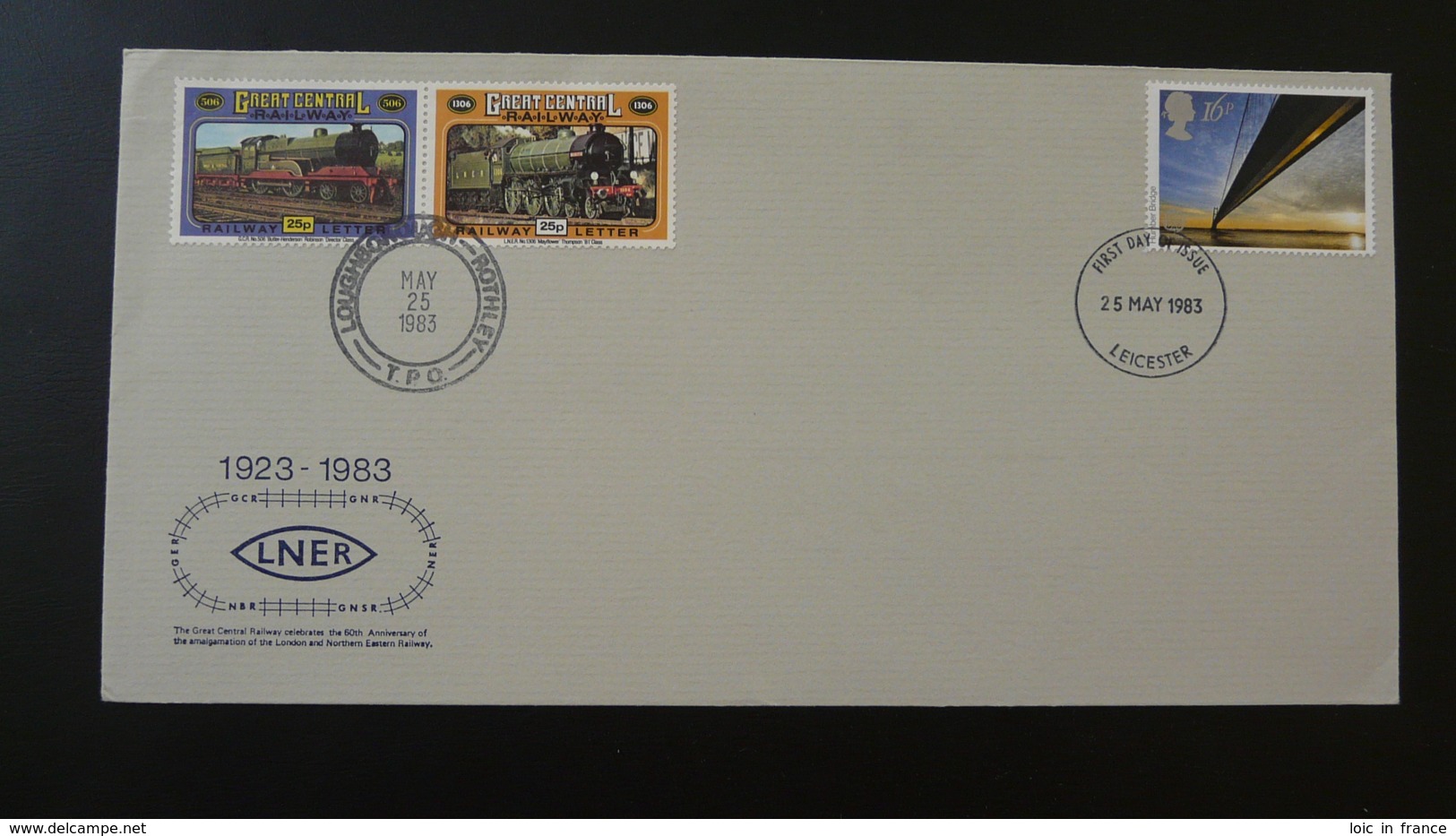 Lettre Cover Train Great Central Railway Letter GB 1983 - Treinen