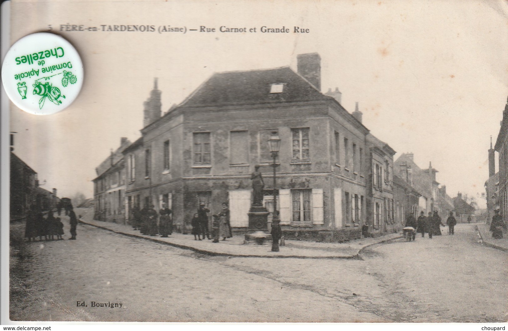 02 - Carte Postale Ancienne De FERE EN TARDENOIS  Rue Carnot Et Grande Rue - Fere En Tardenois