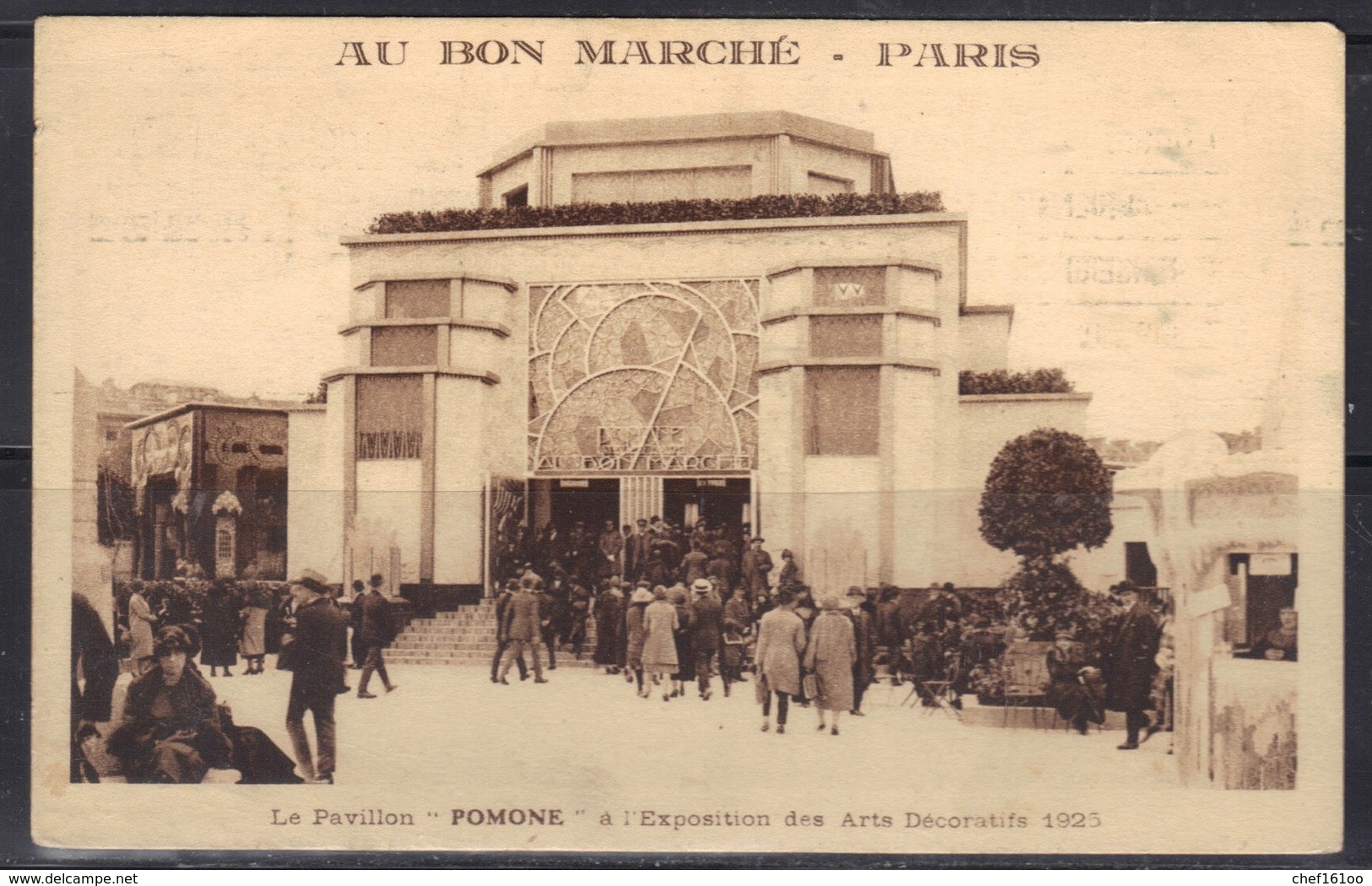 Semeuse N°139/IV De Roulette  (dents Massicotées) Sur Carte Du Bon Marché, 1925. - 1921-1960: Période Moderne