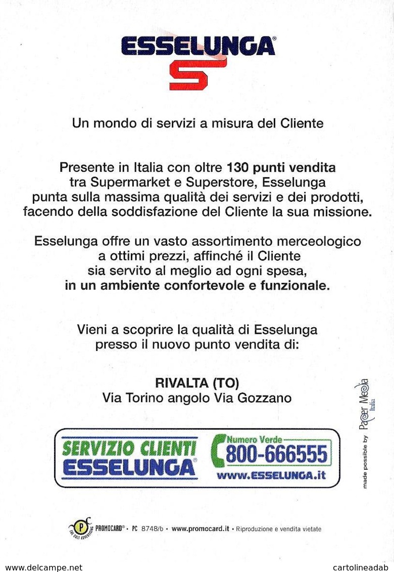 [MD2815] CPM - ESSELUNGA - CARTOLINA CON CALAMITA - PROMOCARD 8748/b - Non Viaggiata - Pubblicitari