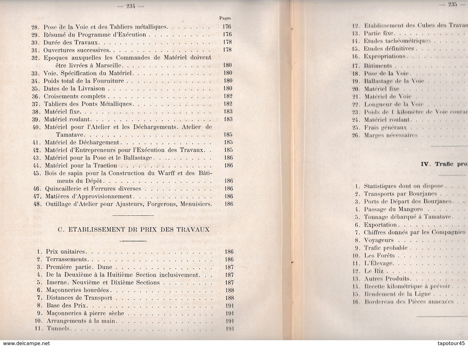 Th )Document   Chemin de fer de Tananarive a la mer 1899 /230 pages plus les Cartes 1899> Ile de Madagascar