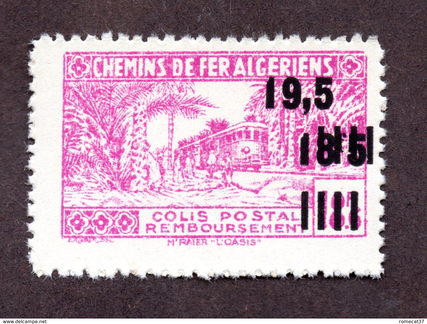 Algérie Colis Postaux  N°187b N** LUXE  Cote 15 Euros !!!RARE - Postpaketten
