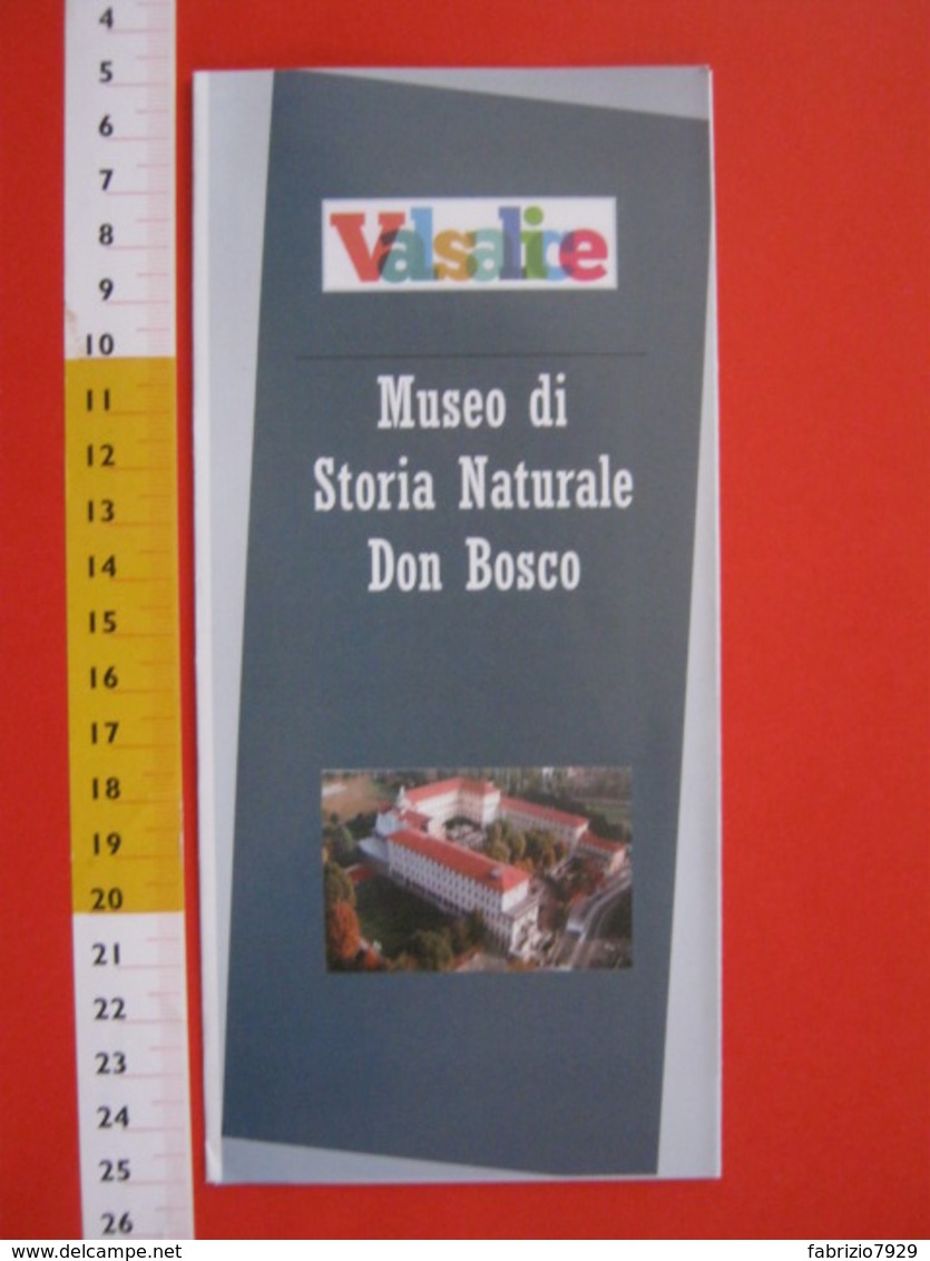 Z.06 FOSSILI DEPLIANT MUSEO PALEO - ITALIA TORINO MUSEO STORIA NATURALE DON BOSCO VALSALICE PIEGHEVOLE - Fossilien