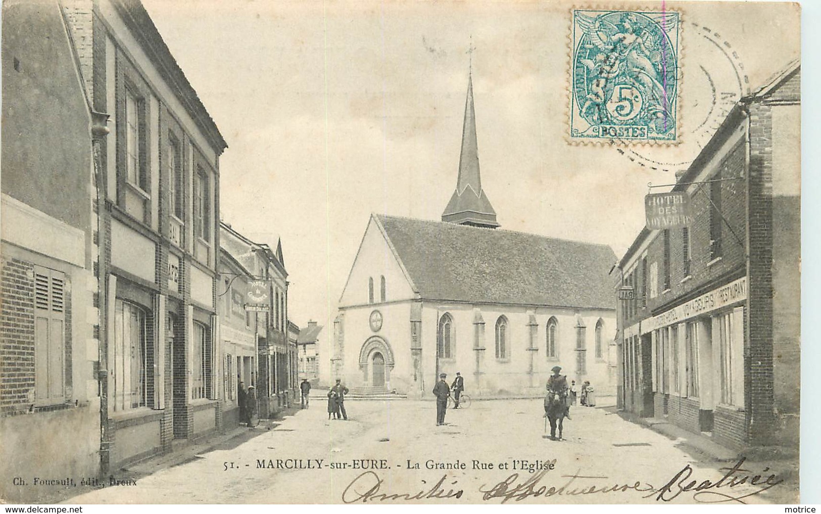 MARCILLY SUR EURE - La Grande Rue De L'église. - Marcilly-sur-Eure