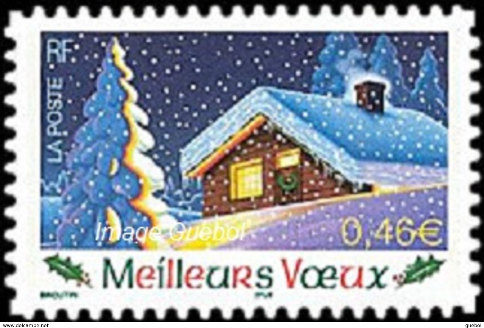 Autoadhésif(s) De France N°   34 ** Au Modèle 3534 - Meilleurs Veux 2003 - Chalet Sous La Neige - Sapin - Ungebraucht