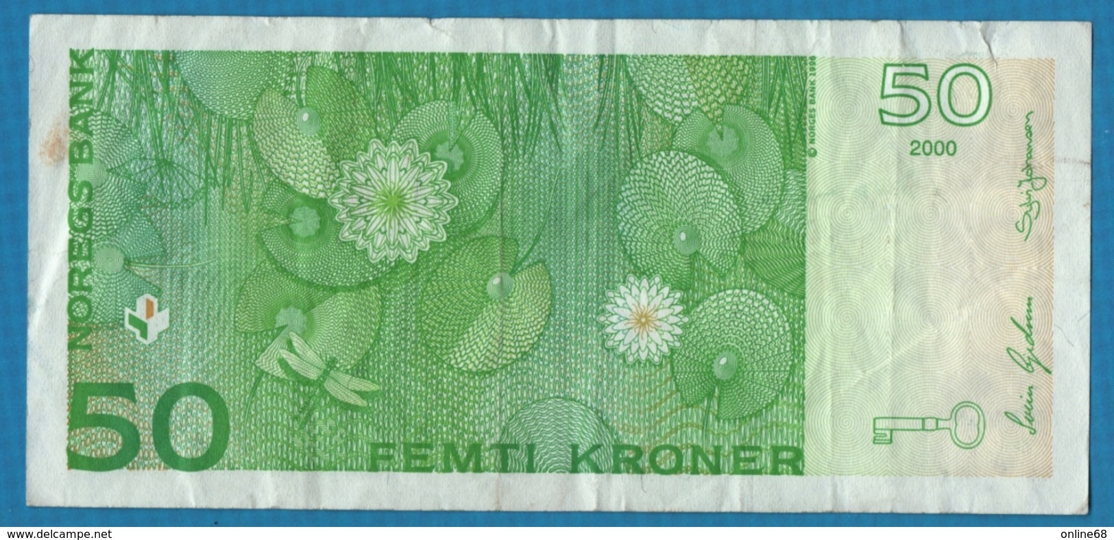 NORWAY 50 Kroner 2000 Serie 3203125591 P# 46 Peter Christen Asbjørnsen - Norvège