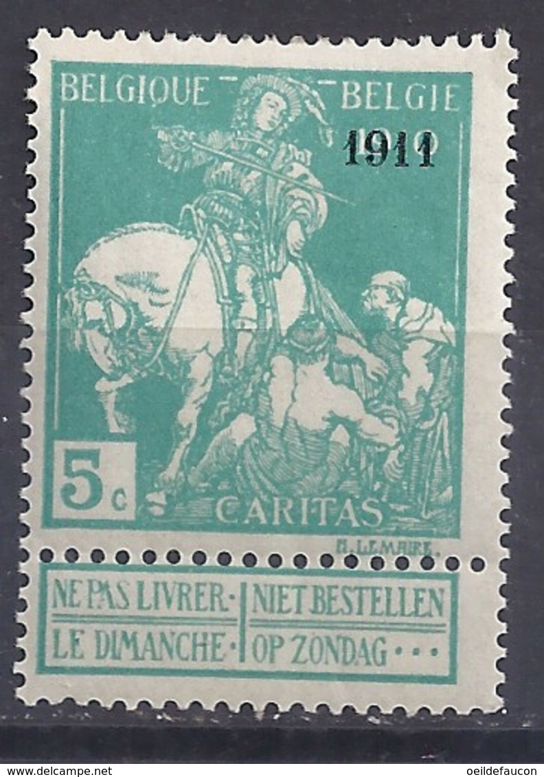 BELGIQUE - COB - 96* - 1910-1911 Caritas