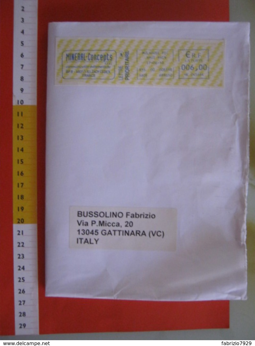 AM4 METER STAMP EMA AFFR. MECCANICA - 2010 FRANCE FRANCIA MINERAL CONCEPTS MINERALI EXPO FIERE MULHOUSE ILLZACH - Minerali