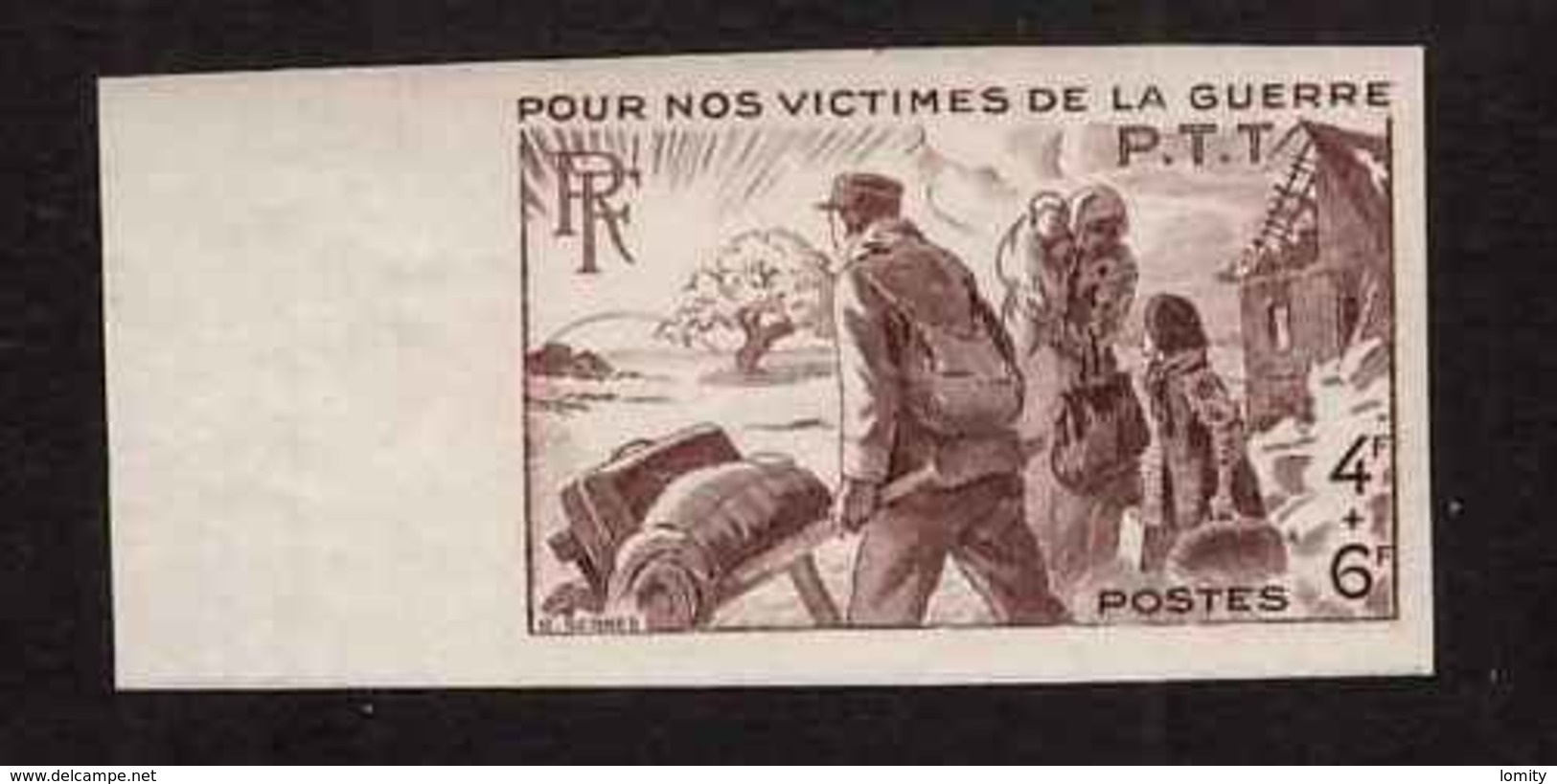 France Non Dentelé N°737 Neuf** 1945 Victimes De Guerre PTT - Non Classés