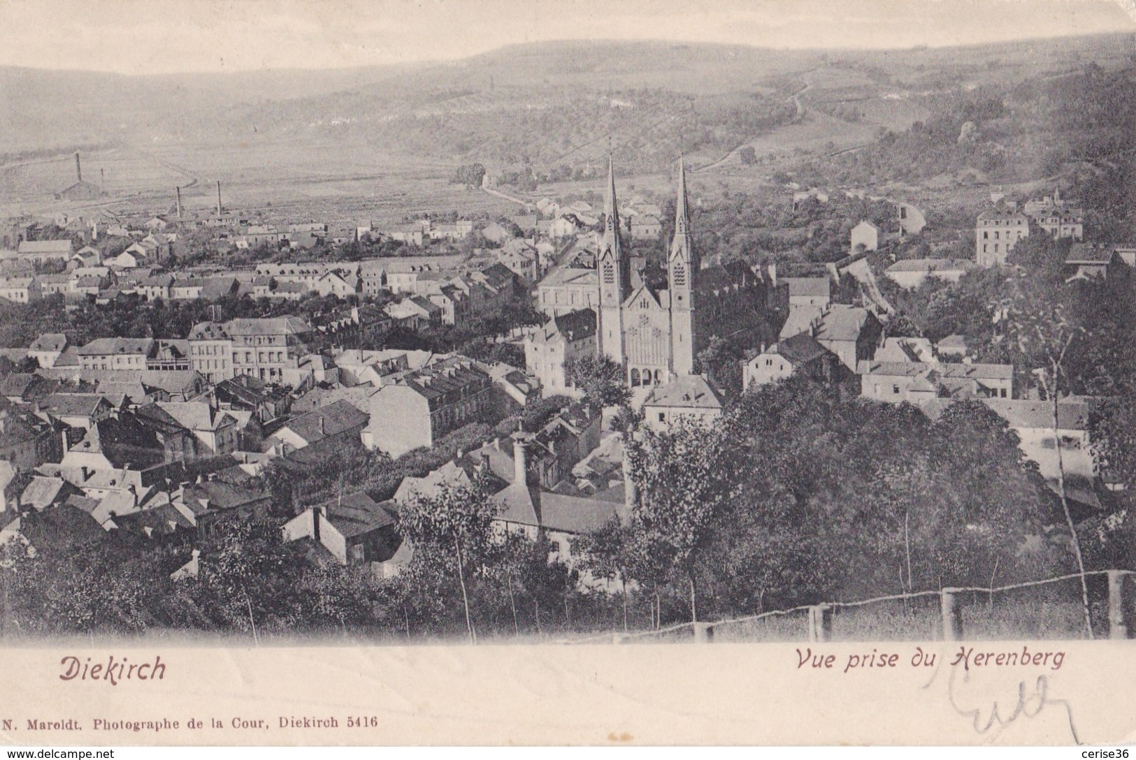 Diekirch Vue Prise Du Herenberg Circulée En 1903 - Diekirch