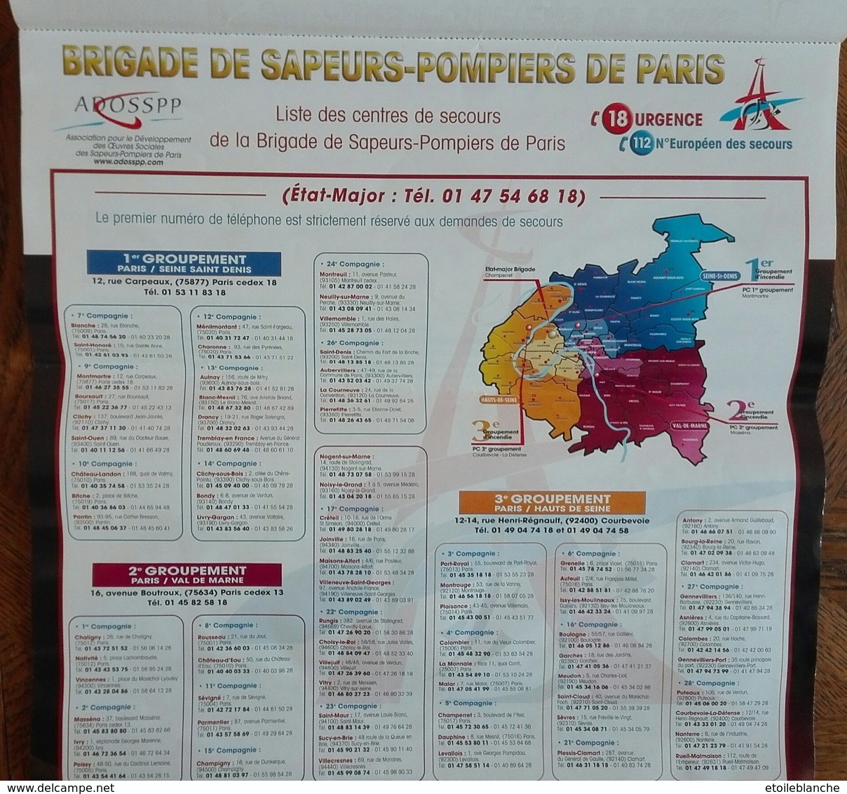 Calendrier 2008 Sapeurs Pompiers De Paris -  Photos, Avec Tour Eiffel, Arc De Triomphe, Champs Elysées, Musique ... Etc - Grossformat : 2001-...