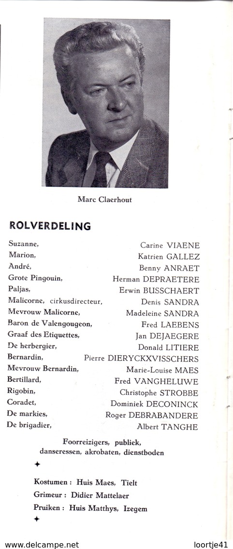 Programma  - Kortrijks Lyrisch Toneel - Operette - De Barakspelers - Seizoen 1983 - 1984 - Kortrijk - Programmes