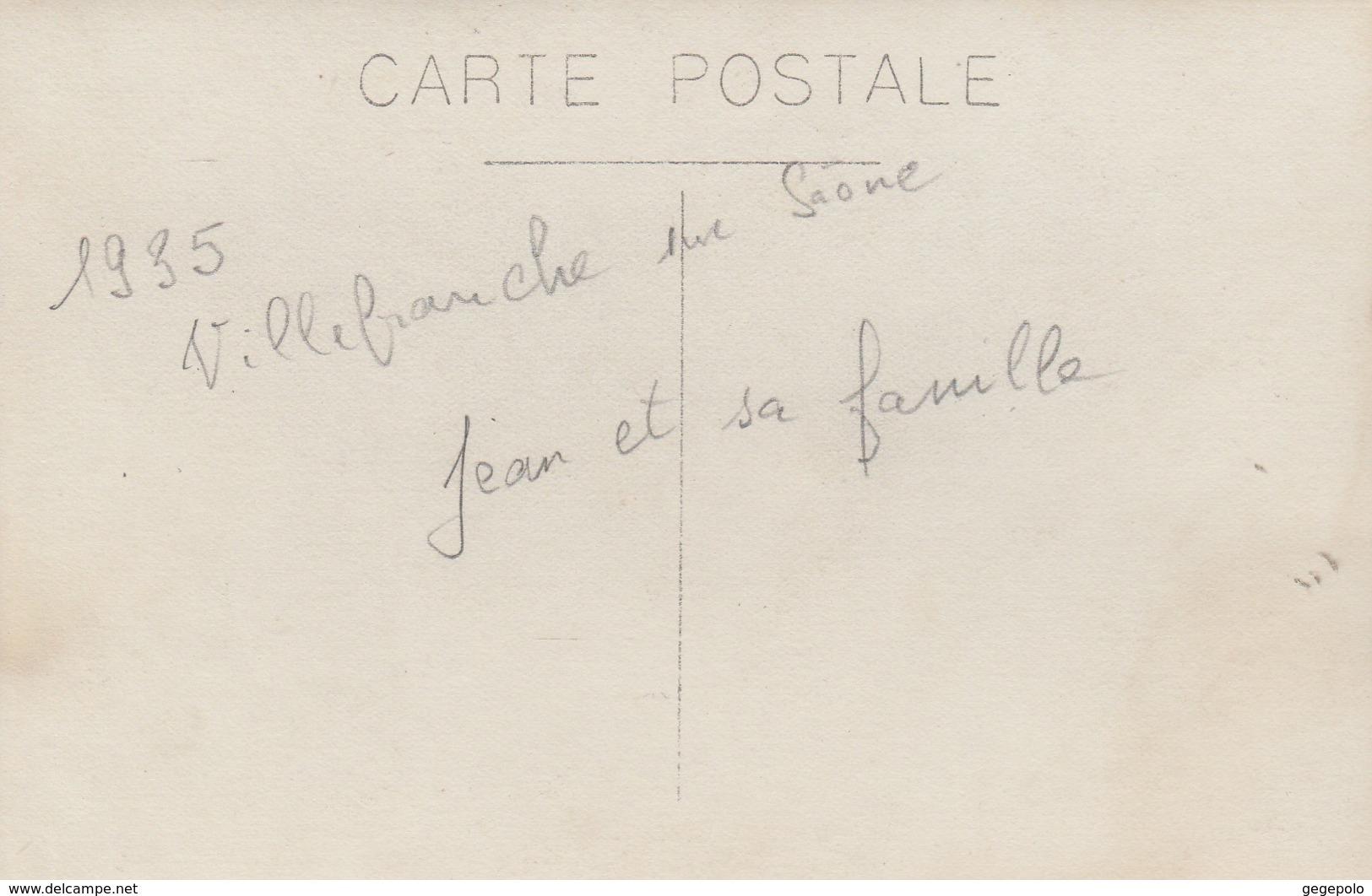 VILLEFRANCHE Sur SAONE - Jean ???? Et Sa Famille Posant En 1935 ( Carte Photo ) - Villefranche-sur-Saone