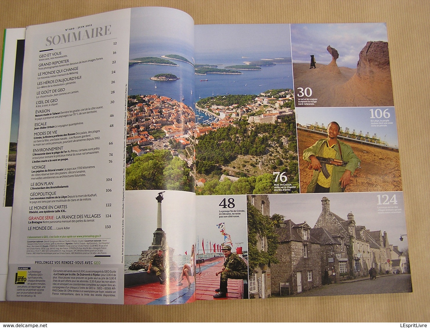 GEO Magazine N° 400 Géographie Voyage Tourisme Croatie Libye Taïwan Asie Crimée Amazonie Bretagne France Europe - Tourisme & Régions