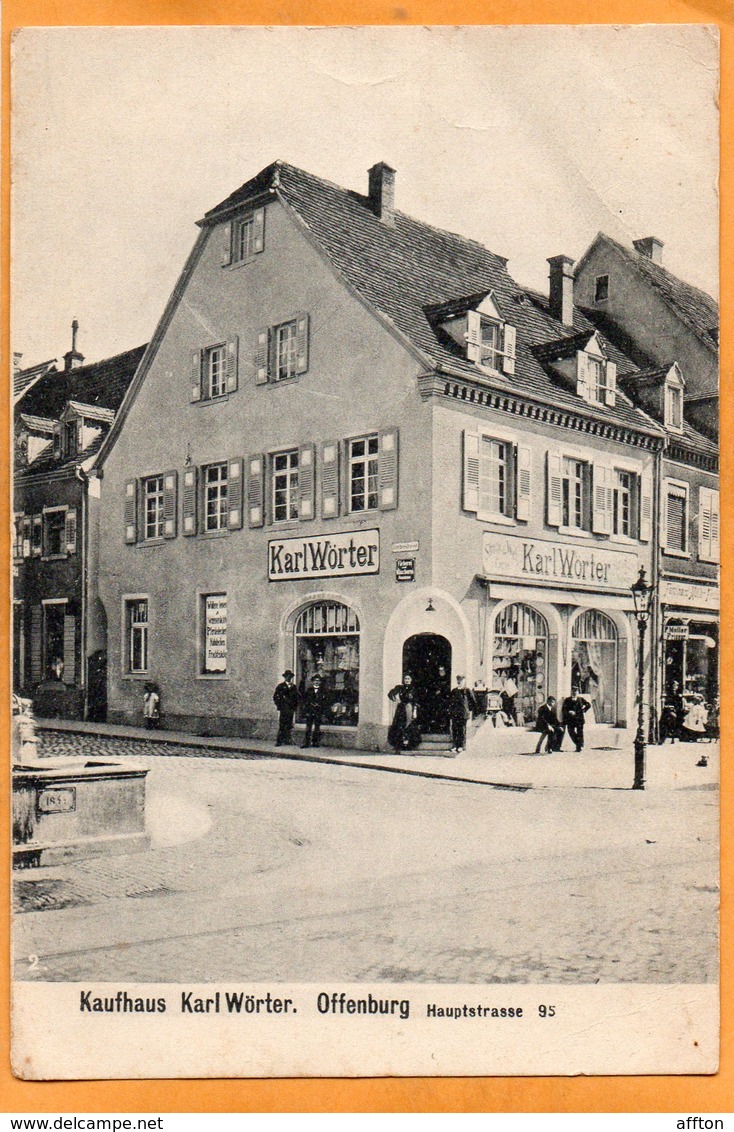 Offenburg Kaufhaus Karl Worter 1907 Postcard - Offenburg