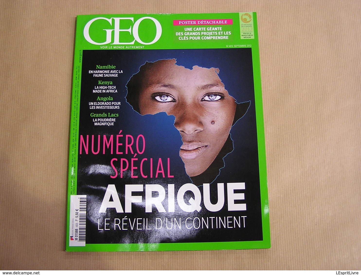 GEO Magazine N° 403 Géographie Voyage France Europe Monde Spécial Afrique Namibie Kenya Angola Lacs Noyers Sur Serein - Tourisme & Régions