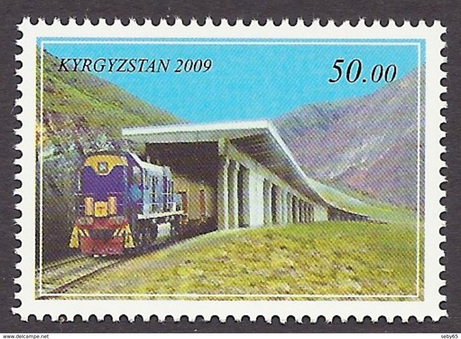 Kyrgyzstan 2009 - Transport, Railways, Train, Trains, Locomotive, Architecture, MNH - Kyrgyzstan
