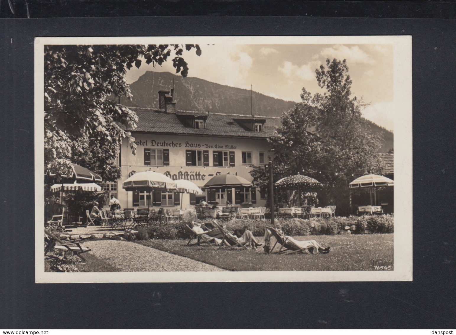 Dt. Reich AK Bayrischzell Hotel-Cafe Deutsches Haus 1936 - Miesbach