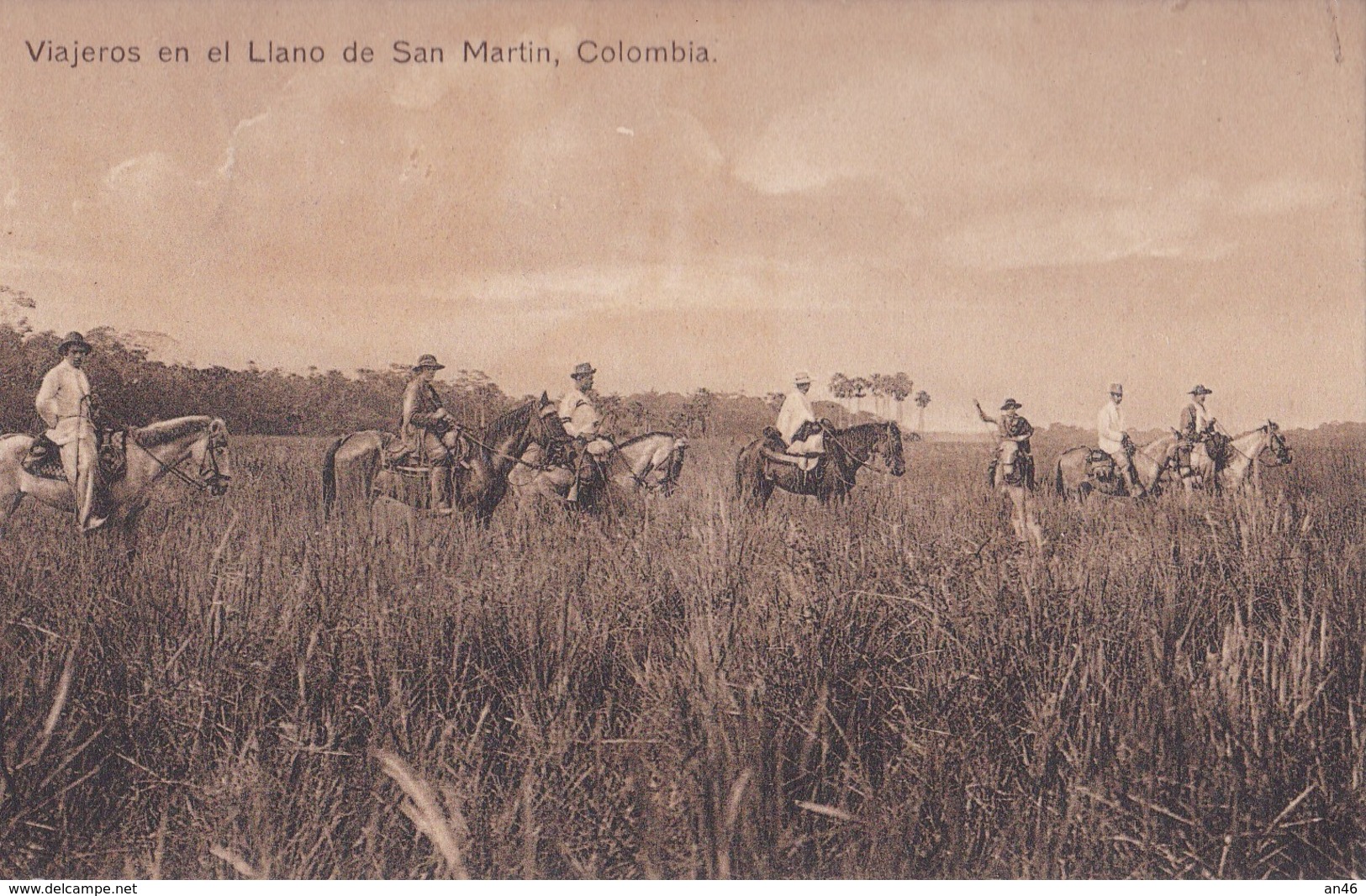 VIAJEROS EN EL LIANO DE SAN MARTIN COLOMBIA VG  AUTENTICA 100% - Colombia