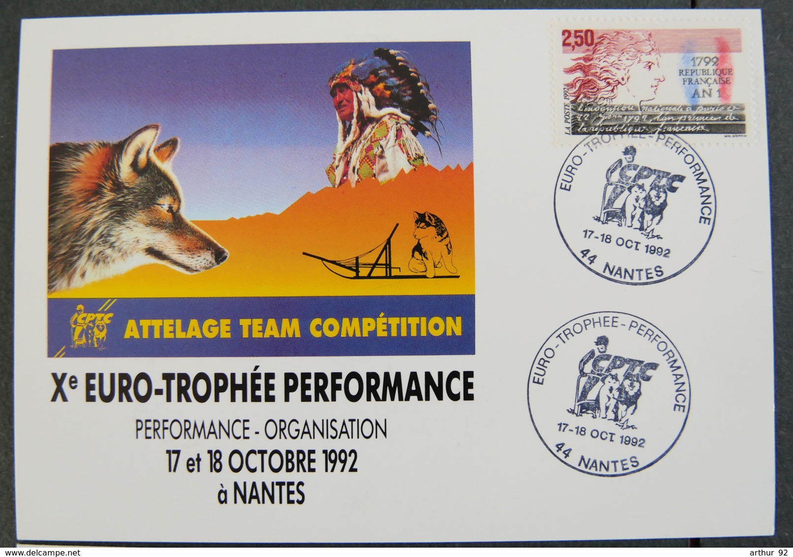 FRANCE - 1992 - EURO-TROPHEE PERFORMANCE - NANTES 44 - 1961-....